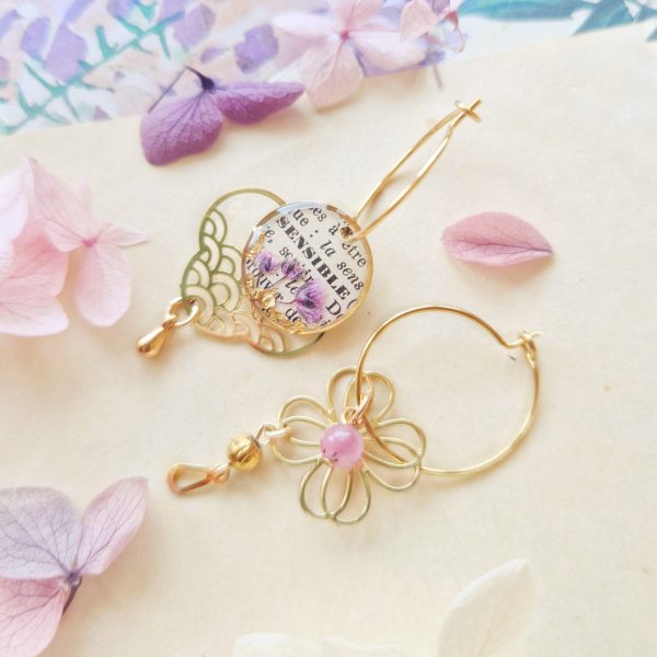 À Fleur de Mots - Boucles d'oreilles