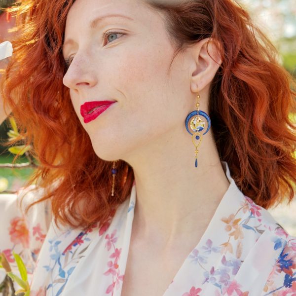 Envol entre Soleil et Lune - Boucles d'oreilles – Image 4