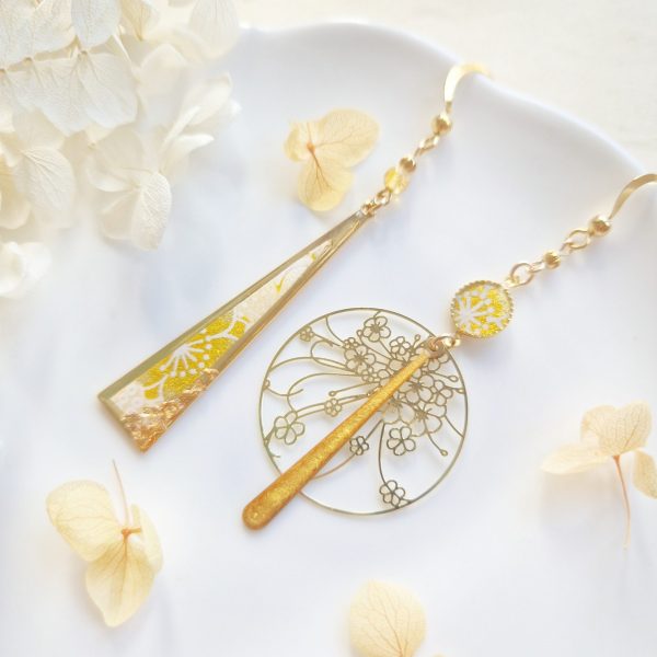 Floraison du Washi - Boucles d'oreilles – Image 4