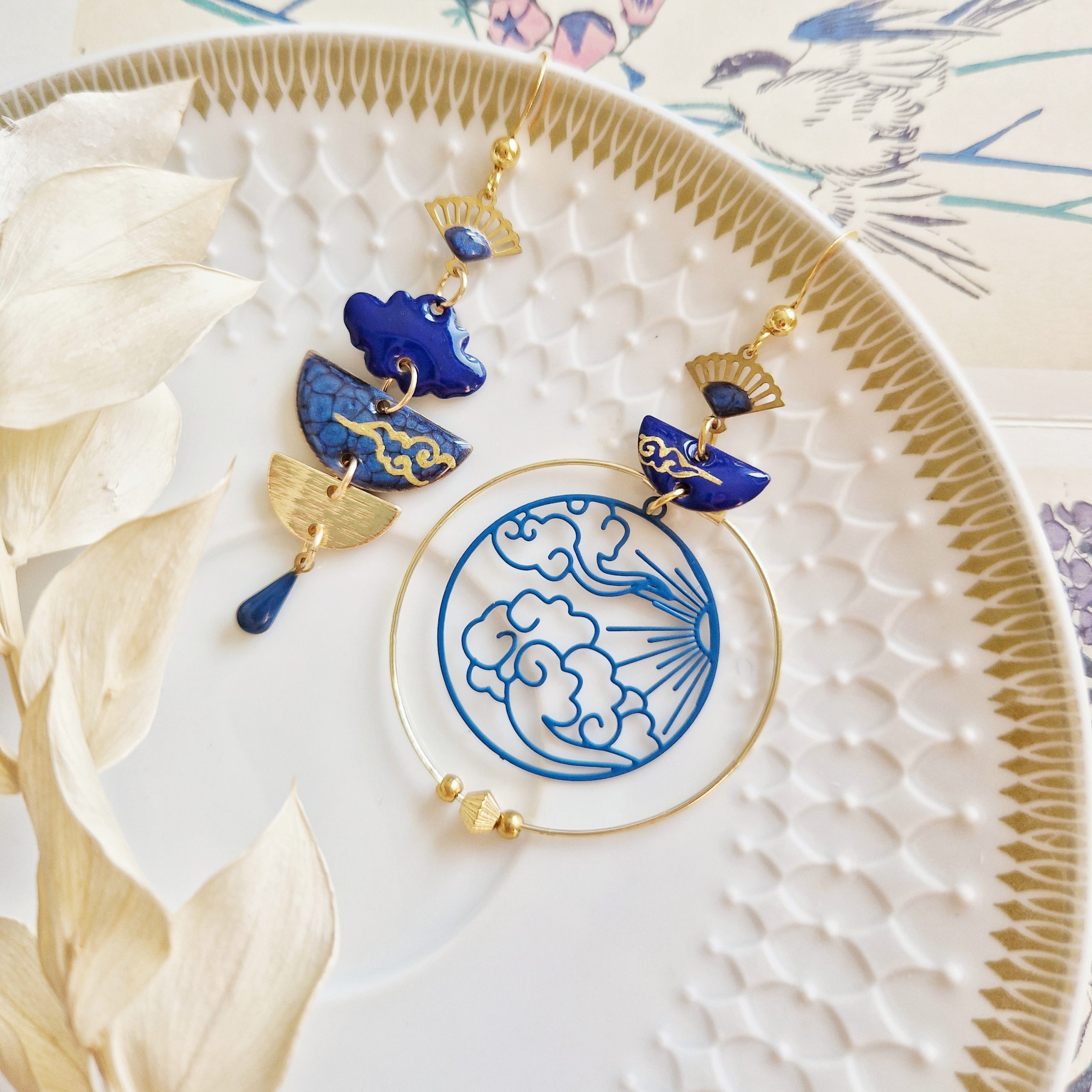 Nuages de Takeda - Collection Nuages du Japon - Boucles d'oreilles