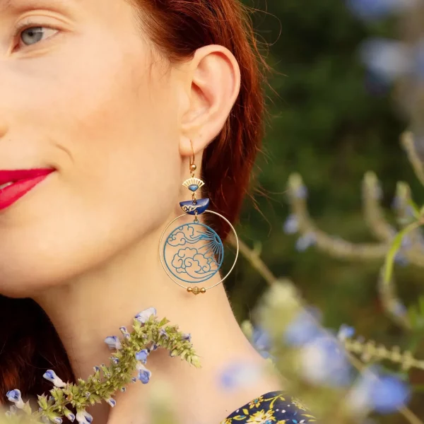 Nuages de Takeda - Collection Nuages du Japon - Boucles d'oreilles – Image 5